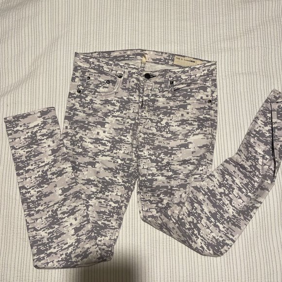 Rag & Bone Gray Camo Skinny Jean - Picture 3 of 6